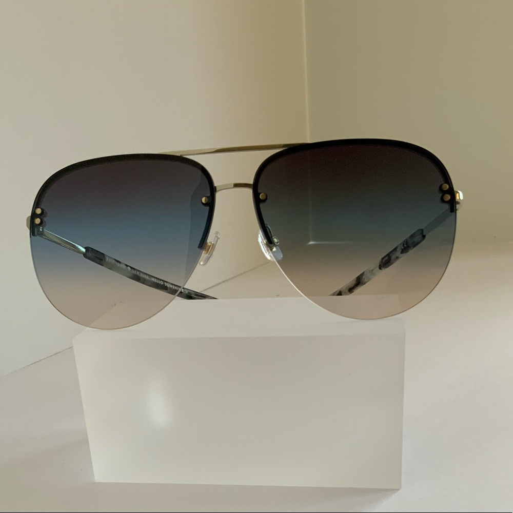 Kate Spade Rimless Aviator Sunglass NWT
